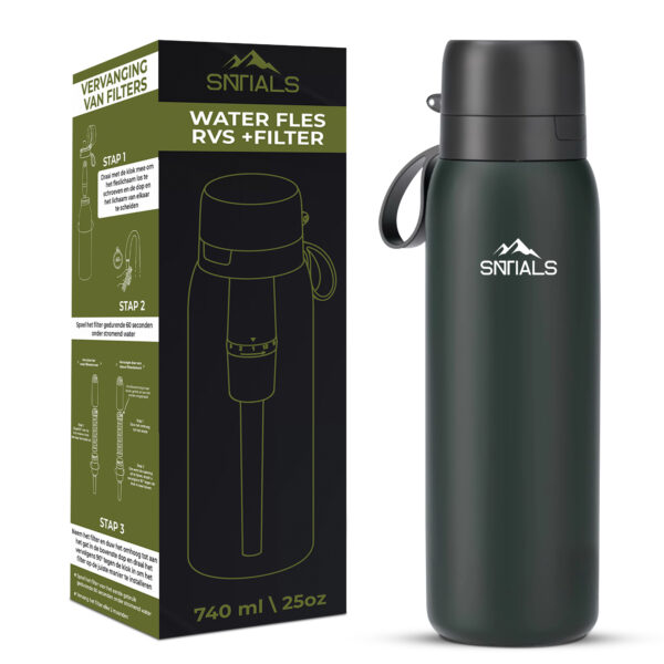 SNTIALS Waterfles met Filter – RVS | 750ml